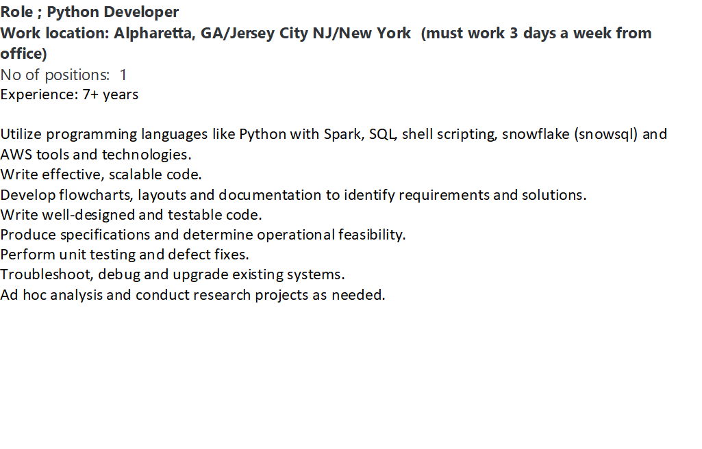 python developer