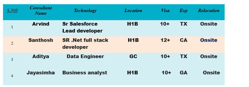 Sr Salesforce Jobs HOTLIST