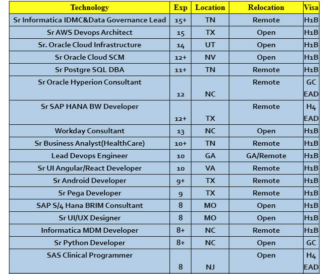 Sr Business Analyst jobs hotlist