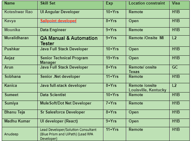 Sailpoint developer Jobs HOTLIST,
