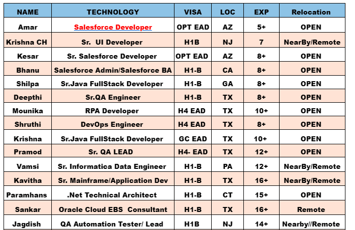 Salesforce Jobs HOTLIST