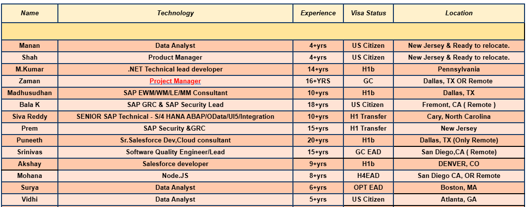 Project Manager Hotlist