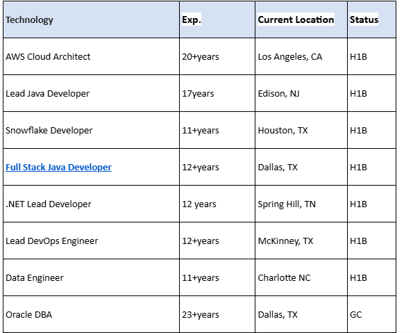 Lead Java Developer Jobs Hotlist