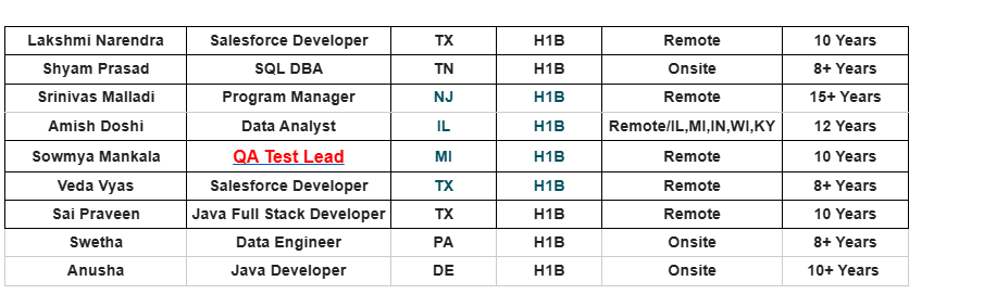 QA Test Lead Hotlist
