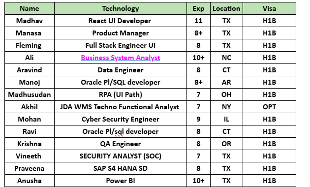Business System Analyst Hotlist