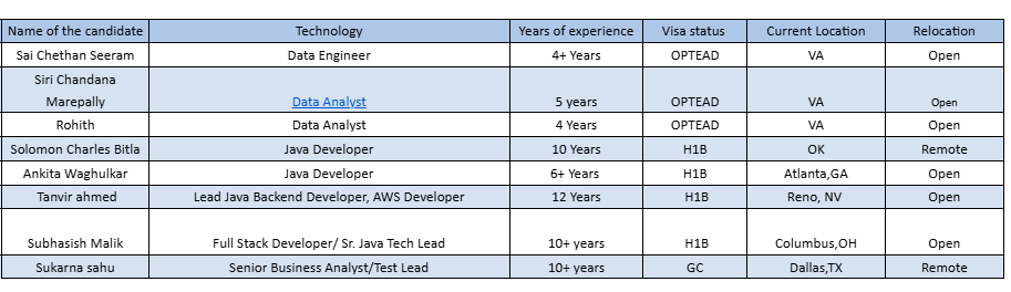 Senior Business Analyst hotlist