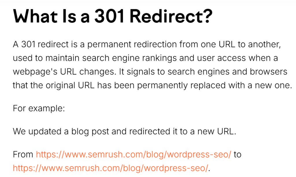 301 redirect