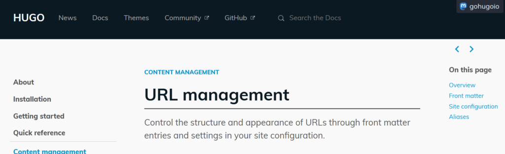 url management