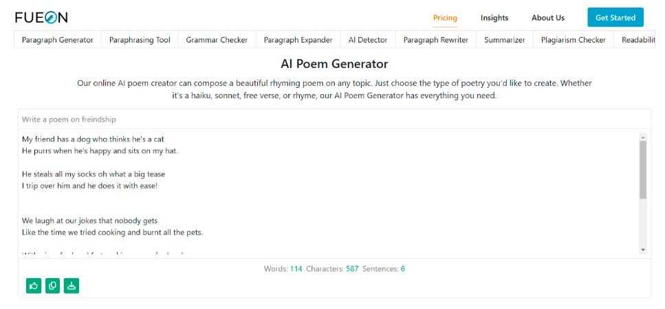 ai poem generator online