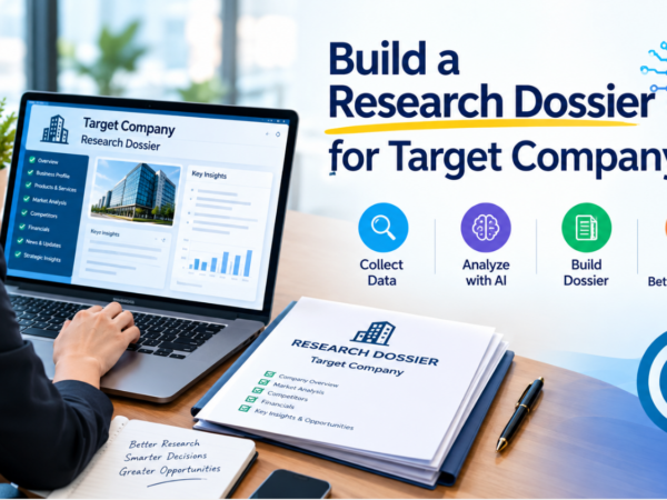 Build a research dossier for target company